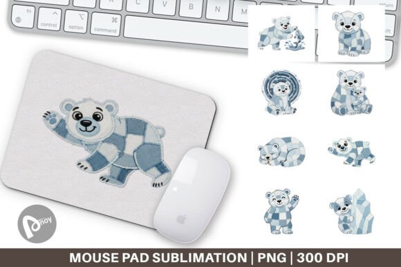 Denim Polar Bear Mouse Pad: A Practical Blend of Comfort, Style, and Desk Personalization