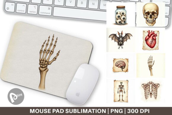 Transform Your Desk with an Anatomy Mouse Pad PNG Design