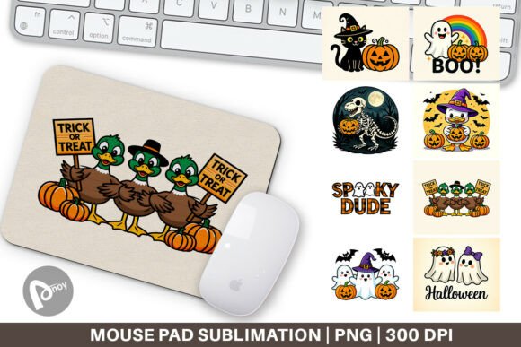 Whimsical Halloween Mouse Pad: Bring Playful Charm to Your Desk All Season Long